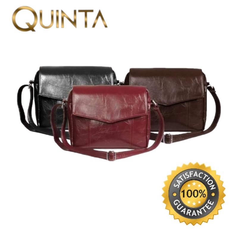 QUINTA TAS SELEMPANG WANITA/PRIA || TAS SLEMPANG KERJA KULIT SINTETIS