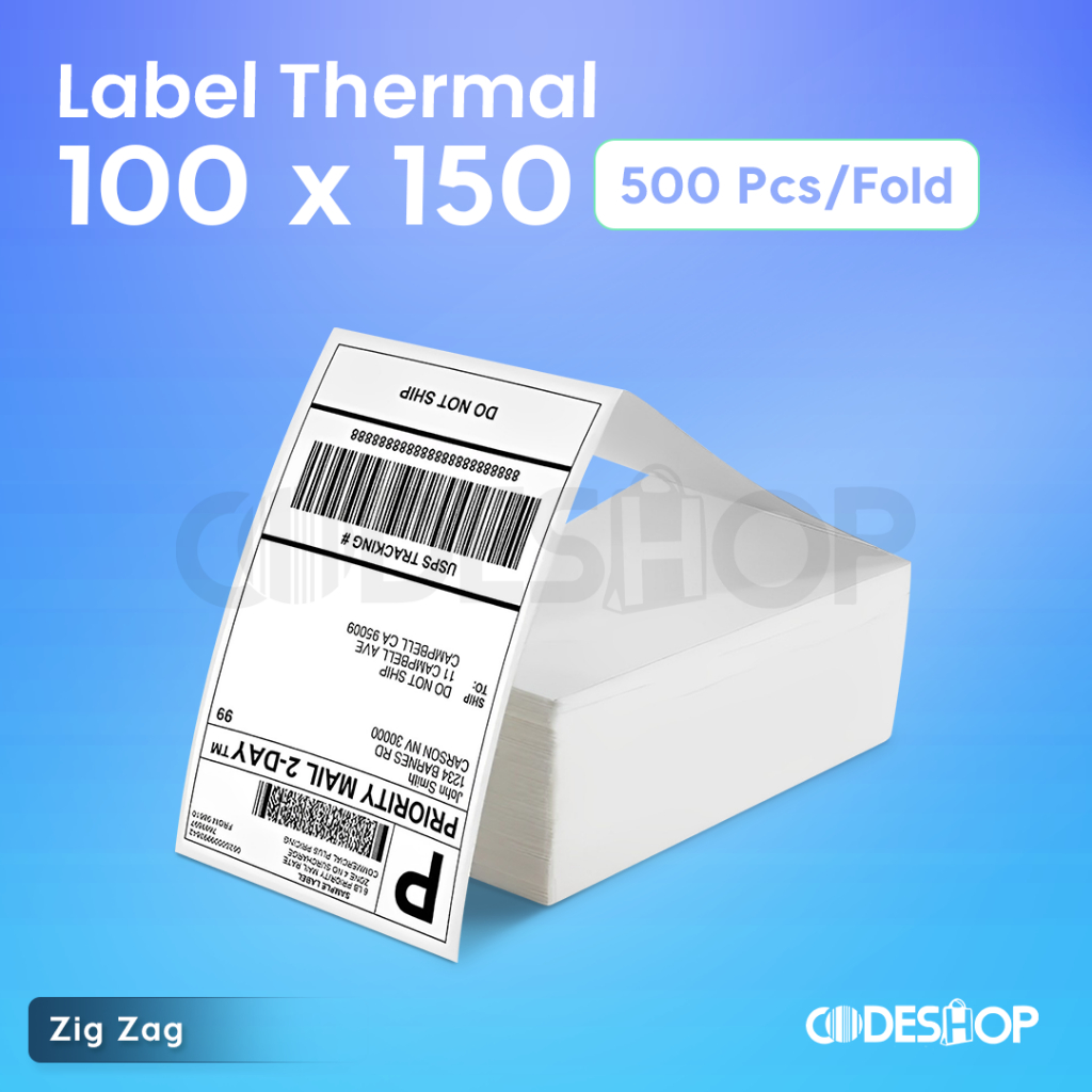 

Label Cetak Alamat Kirim 100 X 150 Thermal Isi 500 Lembar