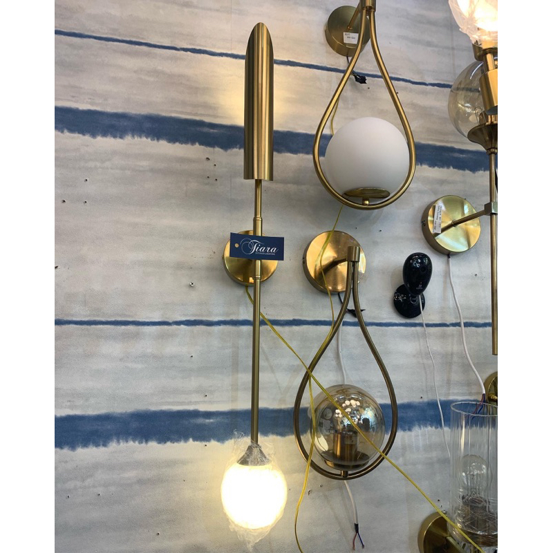 LAMPU DINDING MODERN GOLD BRASS