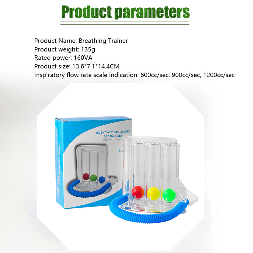 Latih Nafas dengan Mudah! Respirometer Incentive Spirometry Fisioterapi Respiratory Spirometer dengan 3 Bola Pengukur untuk Mengatasi Masalah Pernapasan Breathing Paru