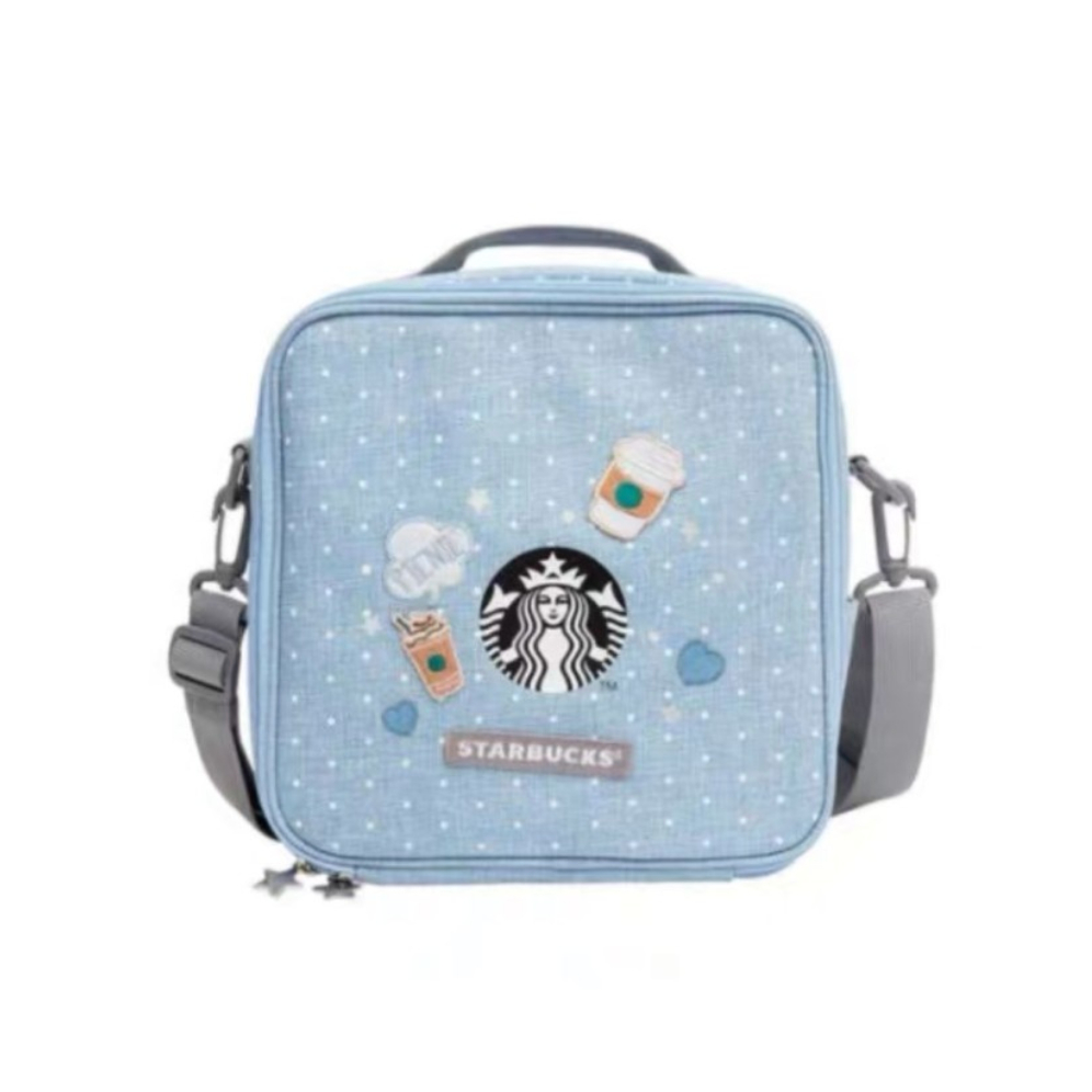 Starbucks Korea Blue Picnic Cooling Bag Cooler Bag With Strap