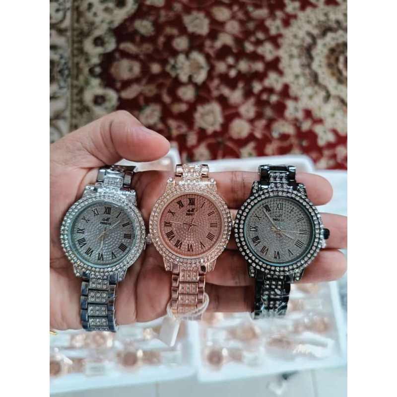 JAM TANGAN WANITA MIRETE ORIGINAL MOTIF PERMATA