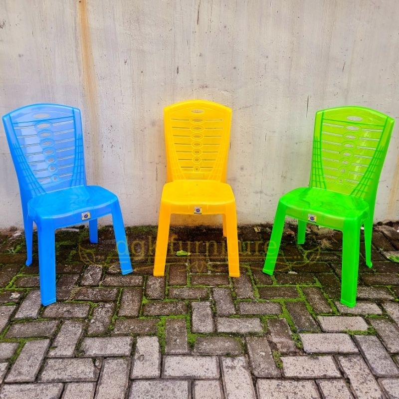 Kursi Bangku Makan Cafe Kafe Warkop Warung Kopi Teras Tamu Bersandar Sandar Sandaran Sender Plastik 