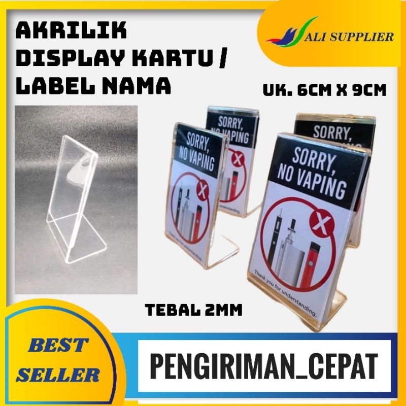 

Acrylic ukuran kartu nama / Acrylic tent card / Acrylic Display / Akrilik kartu nama / Tent card / AKRILIK KARTU MAINAN / DISPLAY KARTU / NOMOR MEJA / SIGN DIMEJA / AKRILIK MEJA / NAMEPLATE MEJA AKRILIK
