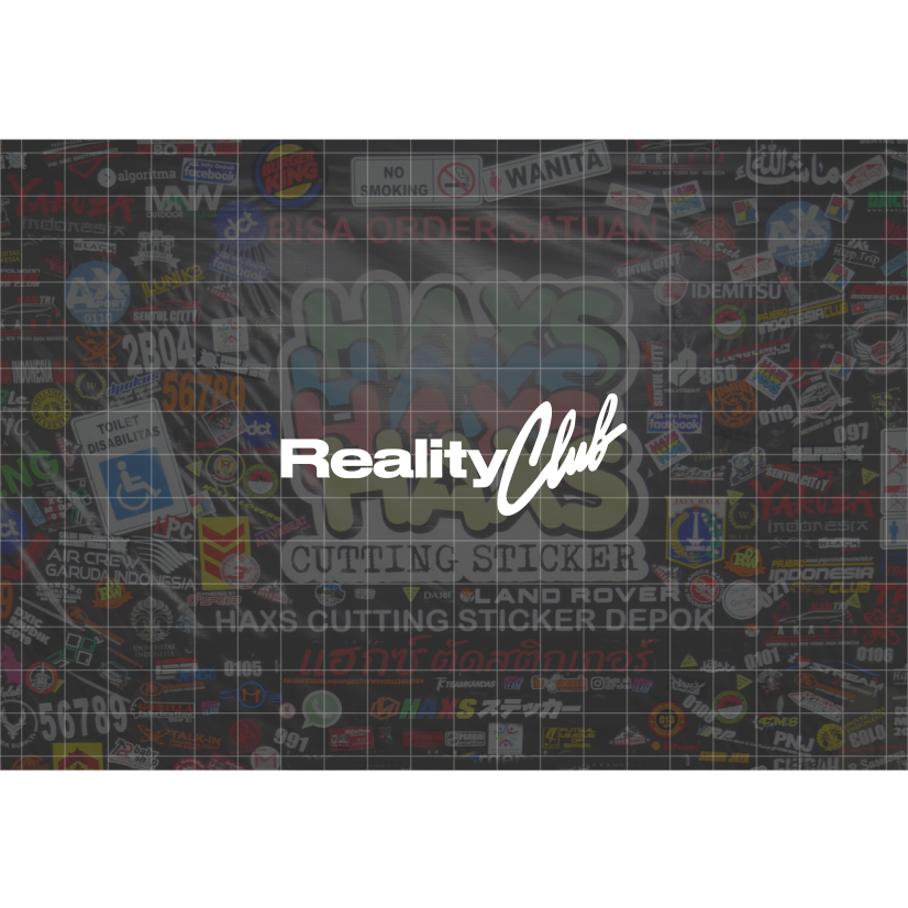 Cutting Sticker Reality Club Ukuran 8 cm untuk motor mobil