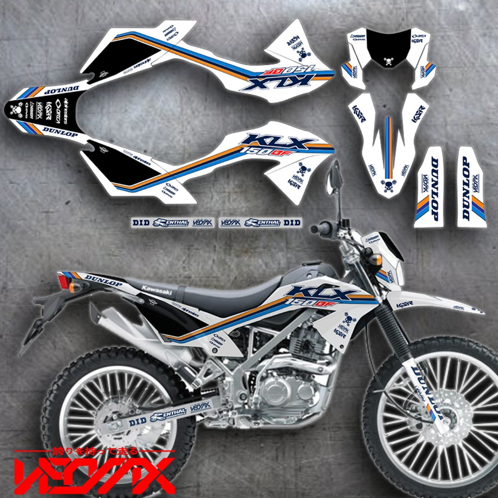 DECAL KLX 150 BF FULLBODY PUTIH