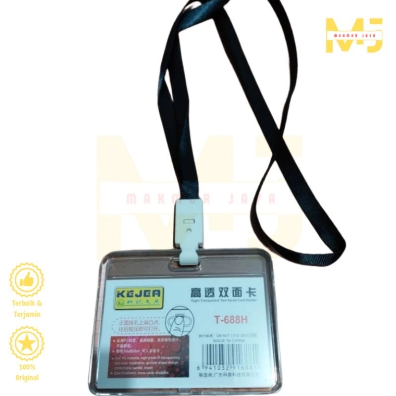

Name Tag Tempat ID Card Holder Acrylic 2 Sisi Mika Transparant KEJEA