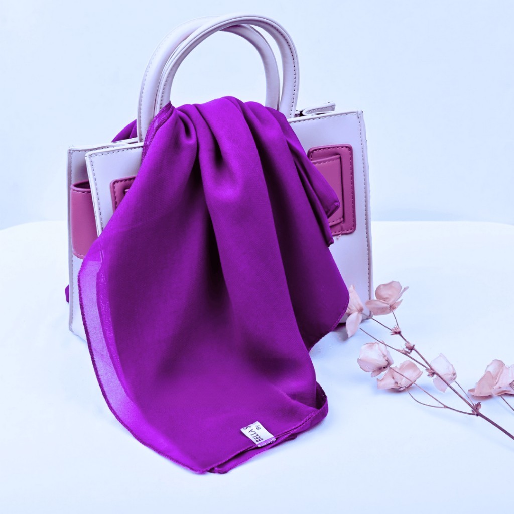 HIJAB SEGI EMPAT BELLA SQUARE / JILBAB BELLA SQUARE / KERUDUNG SEGI EMPAT / BELLA SQUARE MAGENTA COD