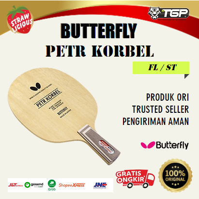 Bat/Bet Blade Kayu Tenis Meja Pingpong Butterfly Petr Korbel Ori Impor Murah