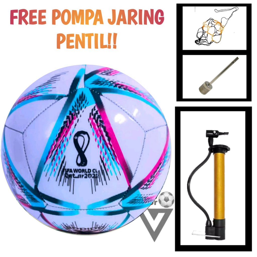 Bola Sepak Anak Bonus Pompa Jaring Pentil / Bola Bliter Anak / Bola Kaki Anak