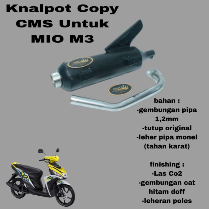 knalpot copy cms pnp mio m3 DHS EXHAUST