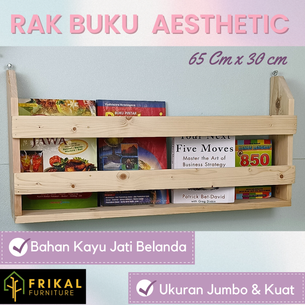 Rak buku / Tempat buku / Wadah buku / Lemari buku / Rak dinding buku jumbo