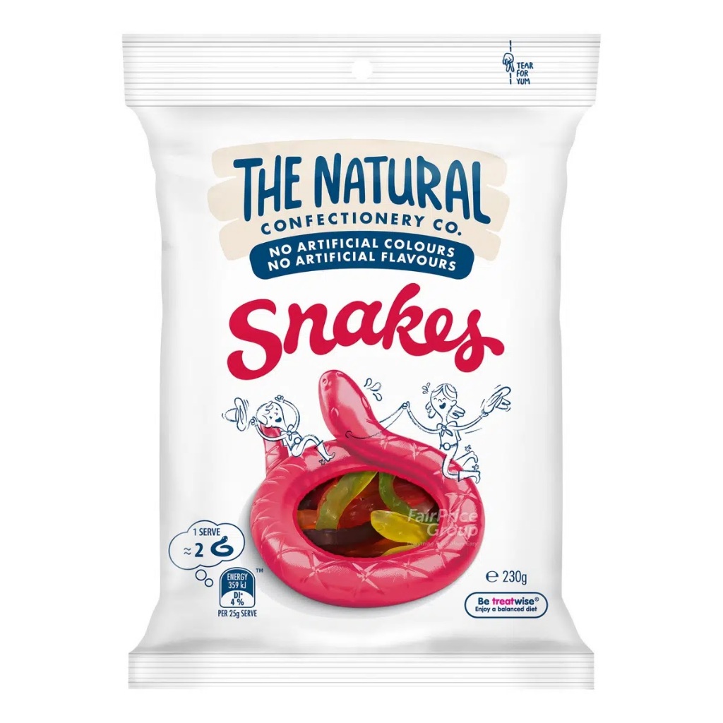 

The Natural Confectionery Co. Fruity Gummies Snakes 260g