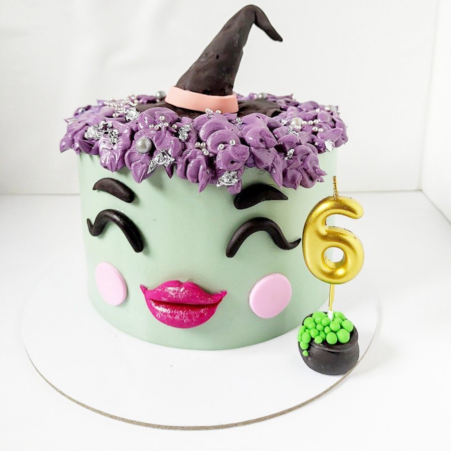 

Halloween Cake, Spookie Cute Witch Birthday Cake, Kue Ulang Tahun Anak