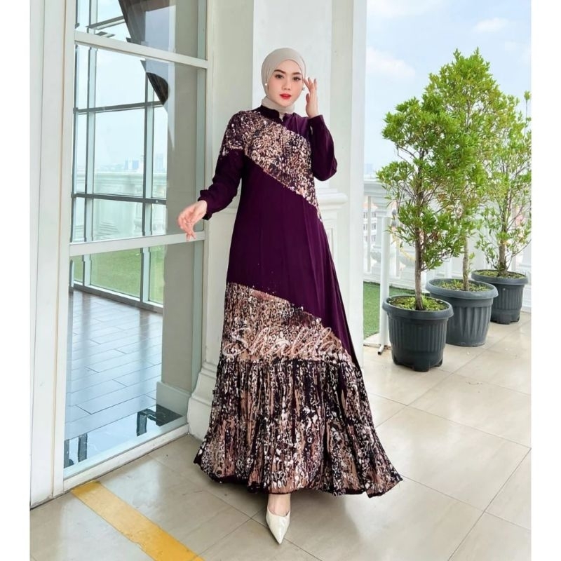 Gamis Batik Twill Rayon Candi Mekar Pekalongan Kualitas Premium