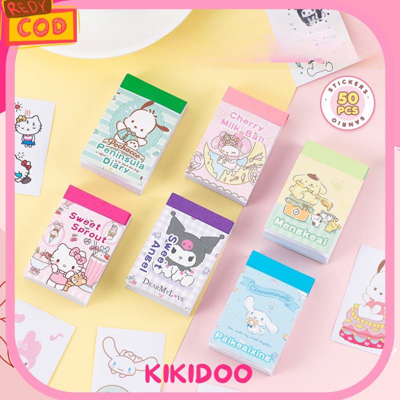 

Kikidoo 50Pcs Sticker Buku Mini Sanrio Scrap Book DIY Decor RT183