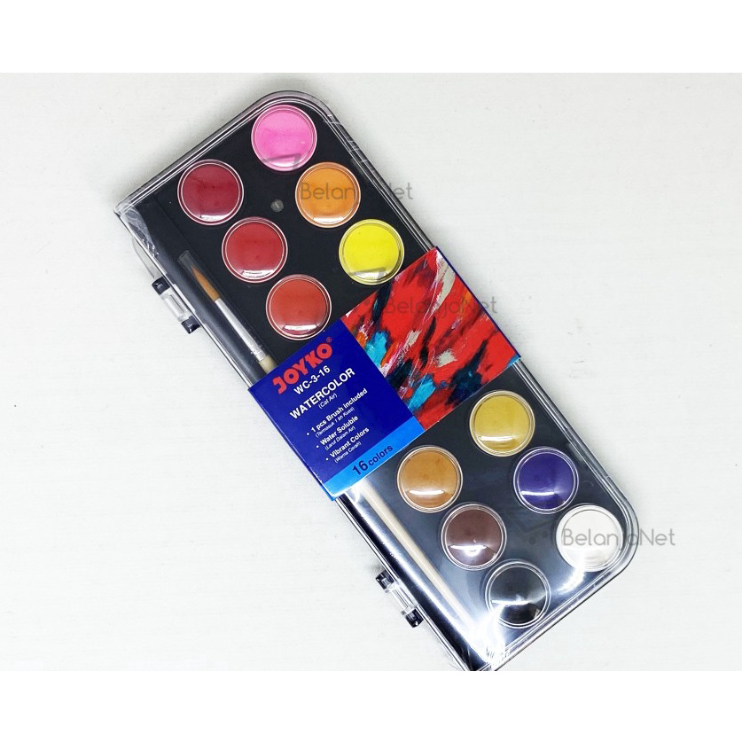 

↔✢❅ Cat Air Watercolor Cake Joyko 18 Warna WC-3-16