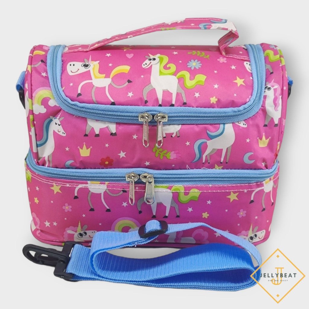 TAS BEKAL SUSUN MEDIIUM PREMIUM MODEL SMIGGLE - UNICORN PINK FANTA