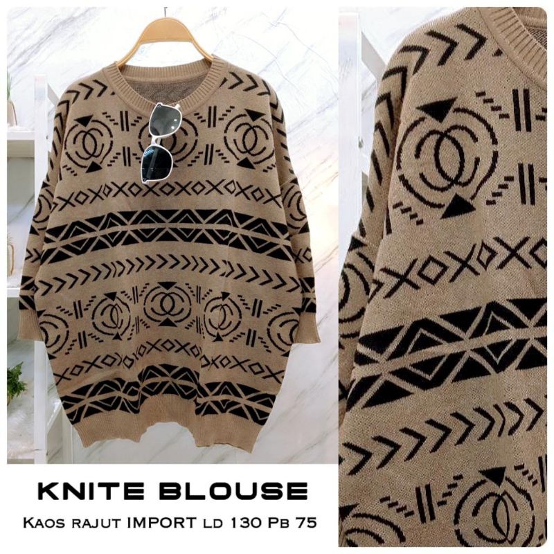 knite blouse kaos rajut import fashion wanita modern