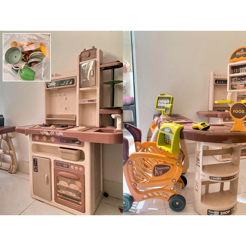 KITCHEN SET ANAK SUPERMARKET STAND CASHIER PRELOVED
