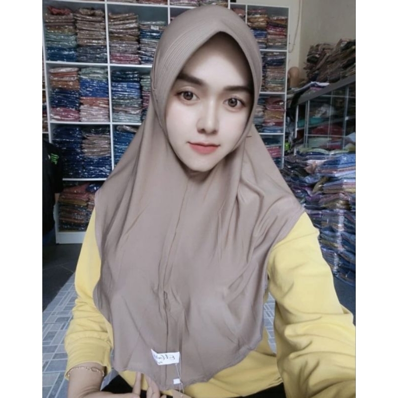 882 JILBAB MOIRA PET TALI JERSEY SUPER/HIJAB DAILY PED TALI LONCENG ORI BY BUNYAMIN