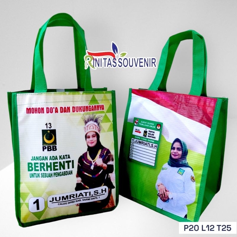 

Tas Caleg Tas Partai 25*15*25 Untuk Sembako Tas Caleg Pilpres Murah Pilkada DPR DPRD DPD Bupati Gubernur Kepala Desa Terlaris Termurah Souvenir