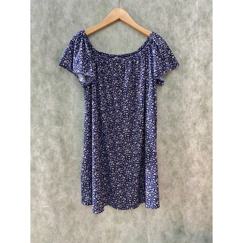 Preloved/Thrift Mango Floral Minidress sabrina Korean Style