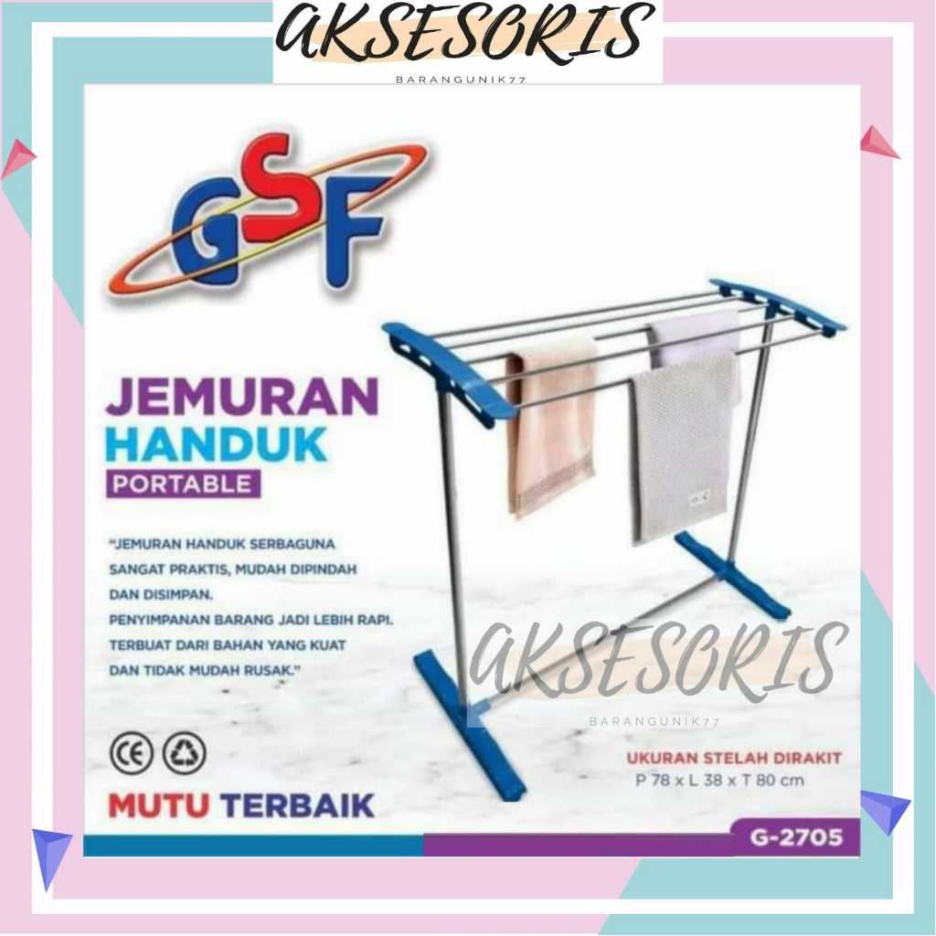 Baru Rak Handuk Gsf G-2705 / Rak Handuk Gsf 2705 / Jemuran Handuk Serbaguna Gsf 2705 / Jemuran