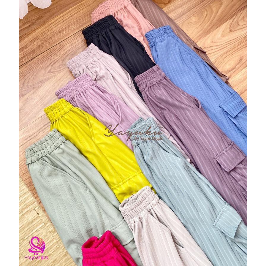 Stela Rok Cargo Panjang Dewasa Wanita Premium Yayuku by Yayoe Hijab
