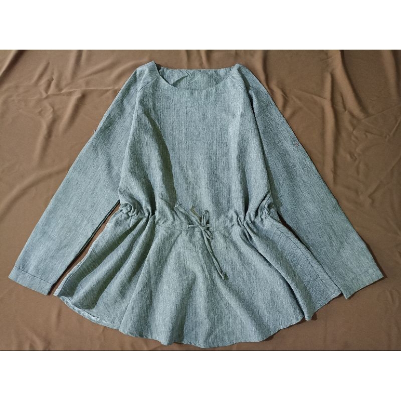 [thrift/preloved] blouse/dress korean style serut pinggang