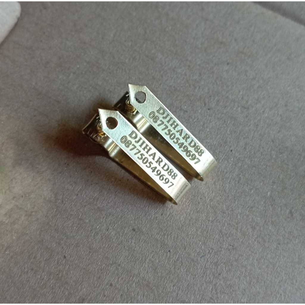 wingband wing band ayam segel untuk penanda di sayap bahan kuningan bisa request tulisan