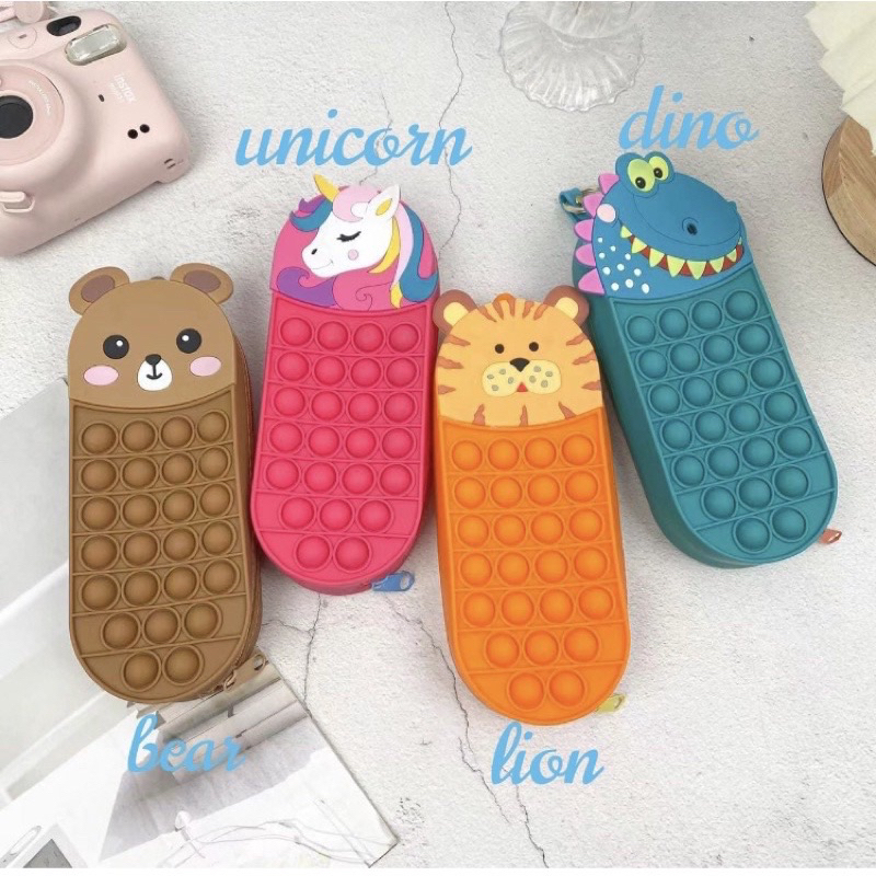 KOTAK PENSIL POP IT KOTAK PENSIL KARAKTER TAS POP IT ANAK POP IT MAINAN ANAK POP IT KOTAK PENSIL POP