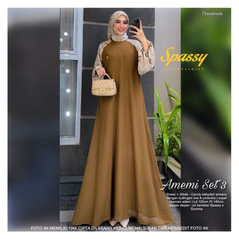 AMEMI SET / GAMIS SET HIJAB BY SPASSY