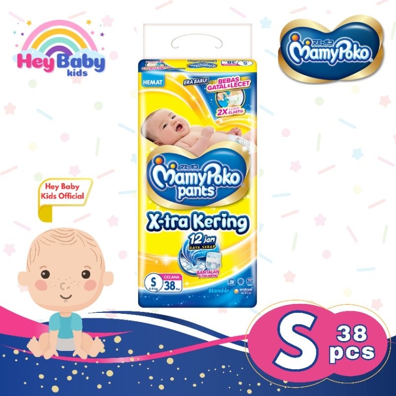 Mamypoko Pants X-tra Kering Ukuran S isi 38 pcs / Mamypoko X-tra Kering S 38 / Mamypoko S38 / Mamypo