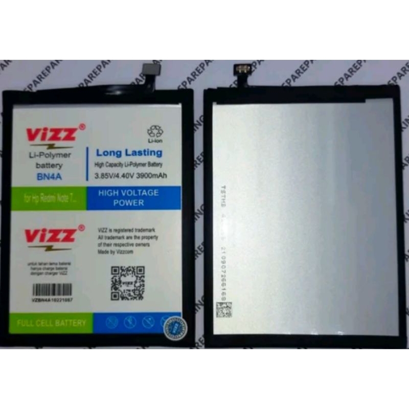 BATERAI BATRE BATTERY XIAOMI REDMI NOTE 7 NOTE 7 PRO BN4A VIZZ DOUBLE POWER VIZZ