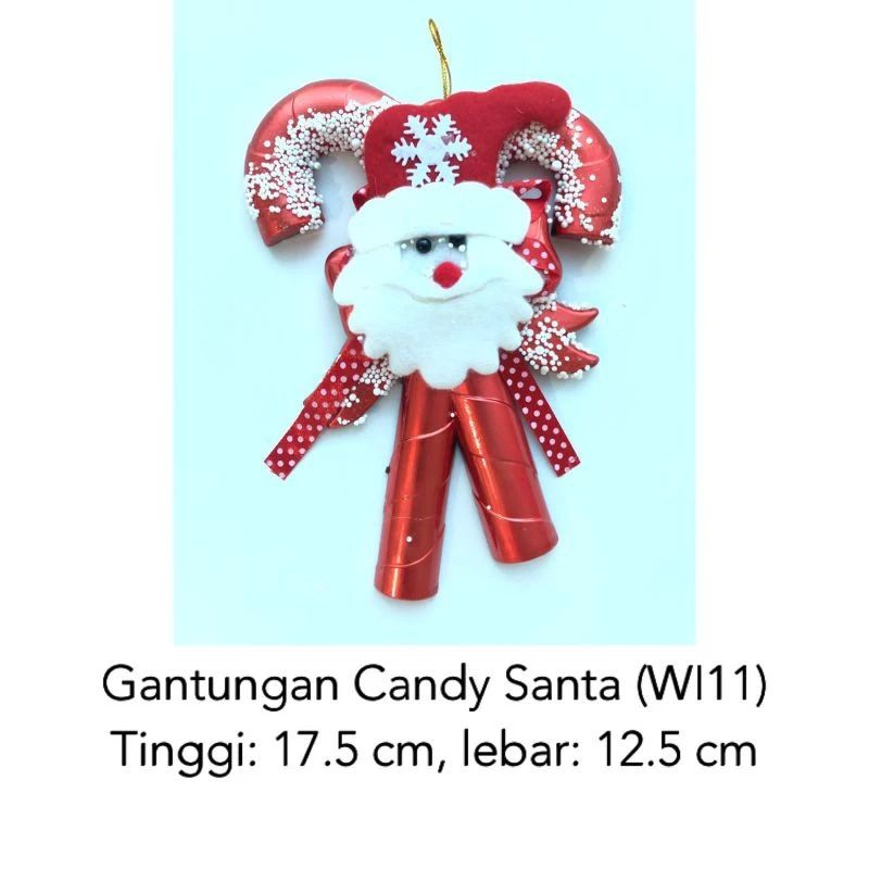 GANTUNGAN CANDY SANTA / GANTUNGAN HIASAN NATAL / HIASAN NATAL / GANTUNGAN POHON NATAL / DEKORASI NAT
