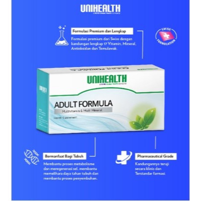 Suplemen Kesehatan Dewasa ADULT FORMULA Unihealth Anti Lelah