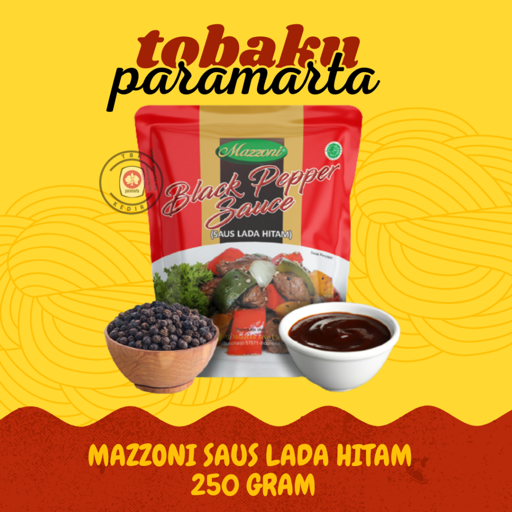 MAZZONI SAUS LADA HITAM 250 ML / MAZZONI SAUS LADA HITAM / SAUS LADA HITAM