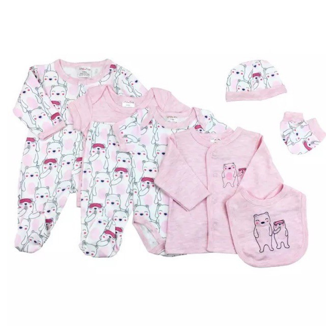 BABYRWARSOME - Baby Bodyset 8in1 Motif Yawn - Pakaian Bayi Set Newborn