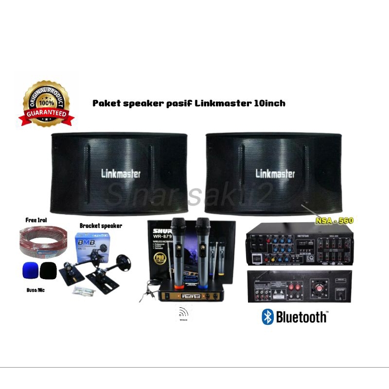 Paket karoke Speaker pasif 10inch Linkmaster