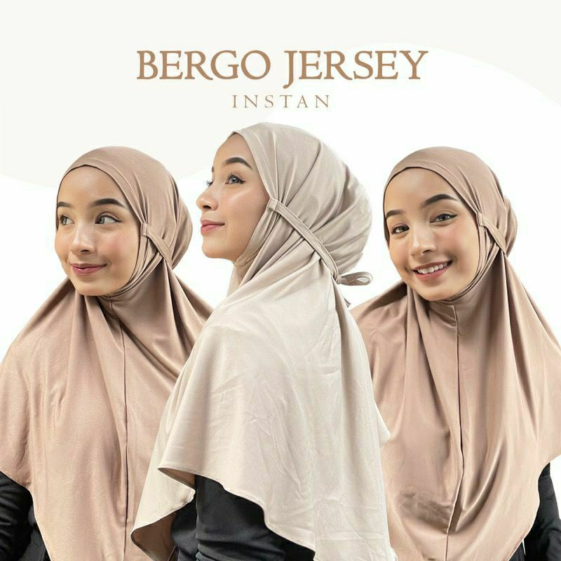 Jilbab Instan Bergo Jersey Tali / Hijab Bergo Tali Non Pet Tali / Hijab Bergo Maryam Jersey Tali