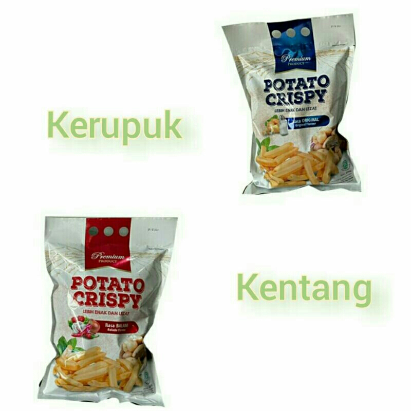 

KERUPUK POTATO CRISPY 200 GRM HALAL / Kerupuk Kentang