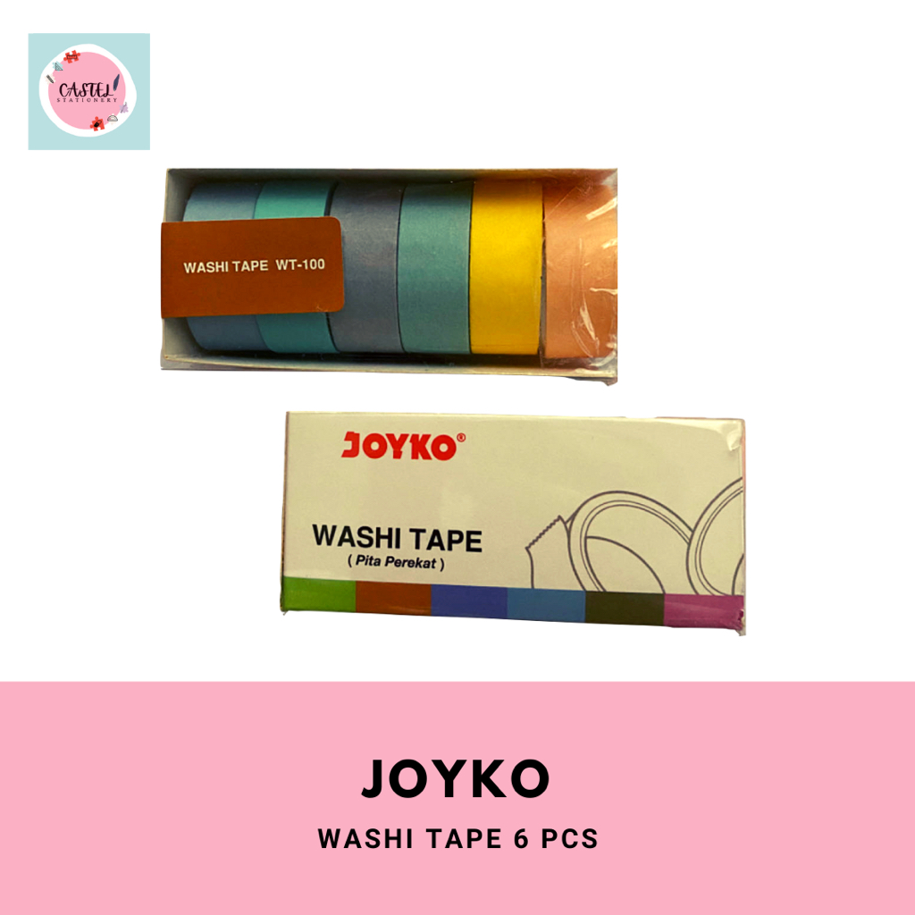 

Washi Tape Joyko Washi Tape Polos Set 6 Warna