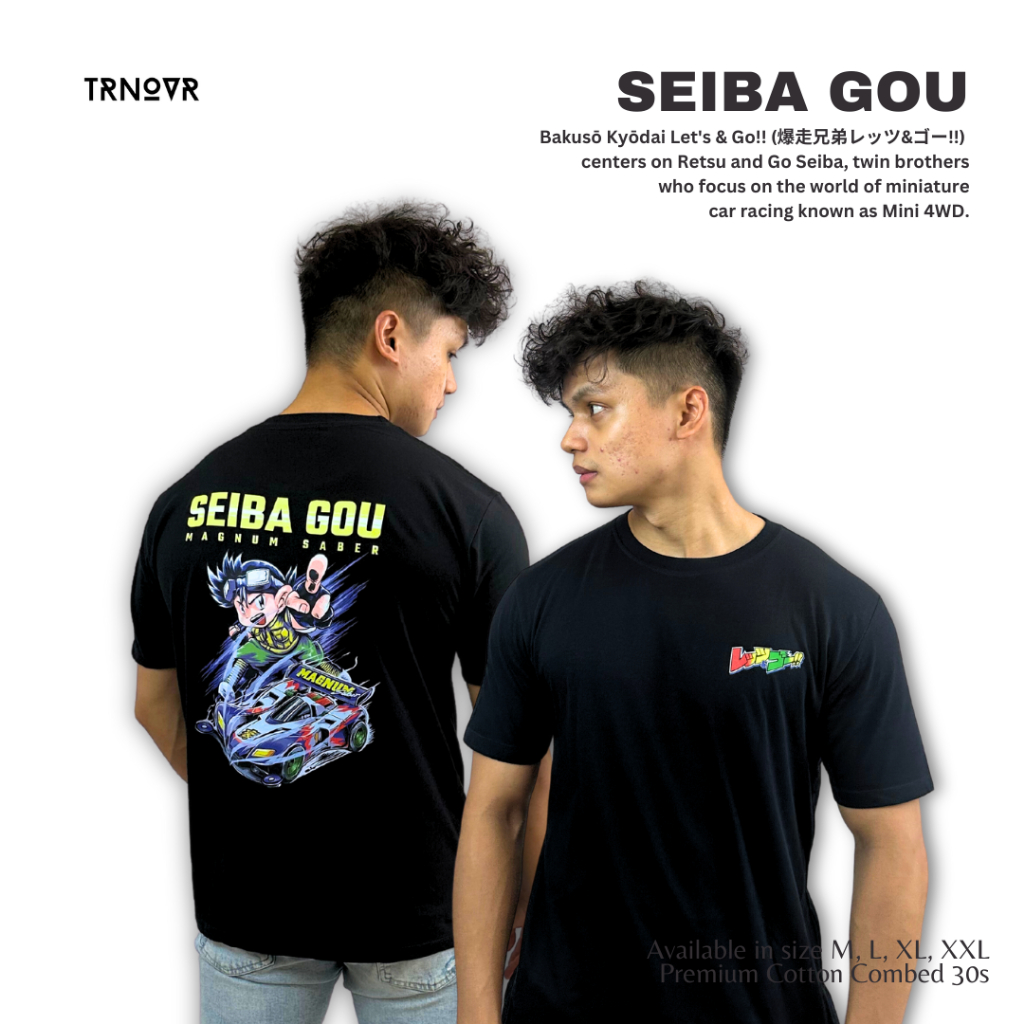 TRNOVR Kaos Anime | Tamiya Seiba Gou | Magnum Saber