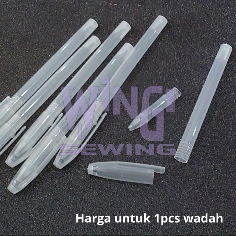 

Wadah Pen Silver Bolpen Kulit Leather Pen Penanda Pola