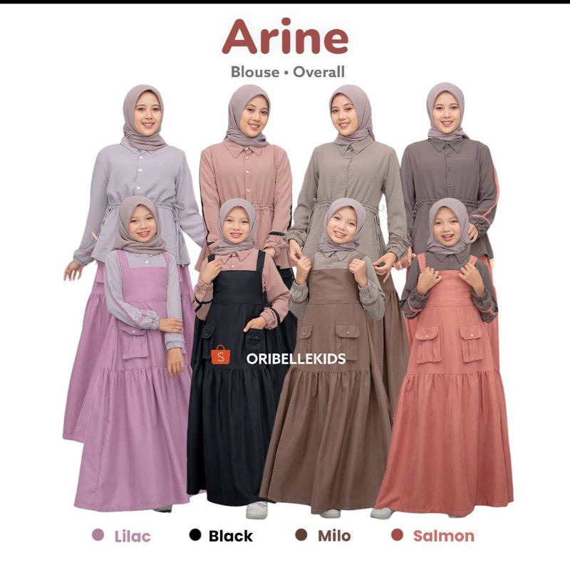Arine BY oribelle/Oribellekids/Baju Overall Anak Perempuan Katun /Overall Set /Pakaian Anak Perempua