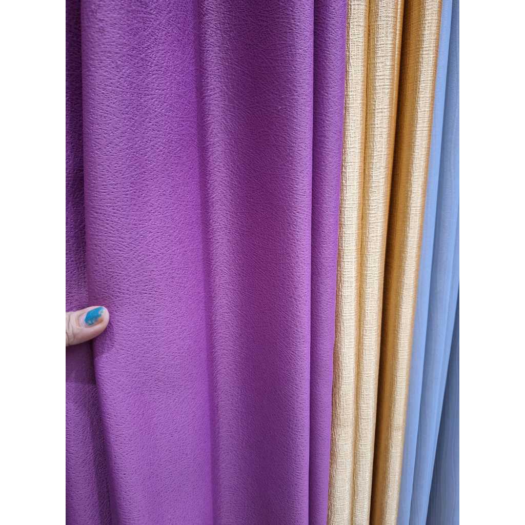 Gratis Poni/Gratis Vitrase Beli 2 Gorden Unggu Blackout 90% tebal anti sinar matahari