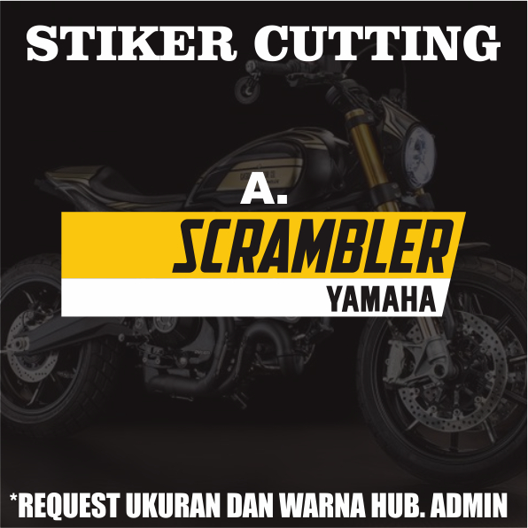 Stiker Scrambler Yamaha / Sticker Cutting