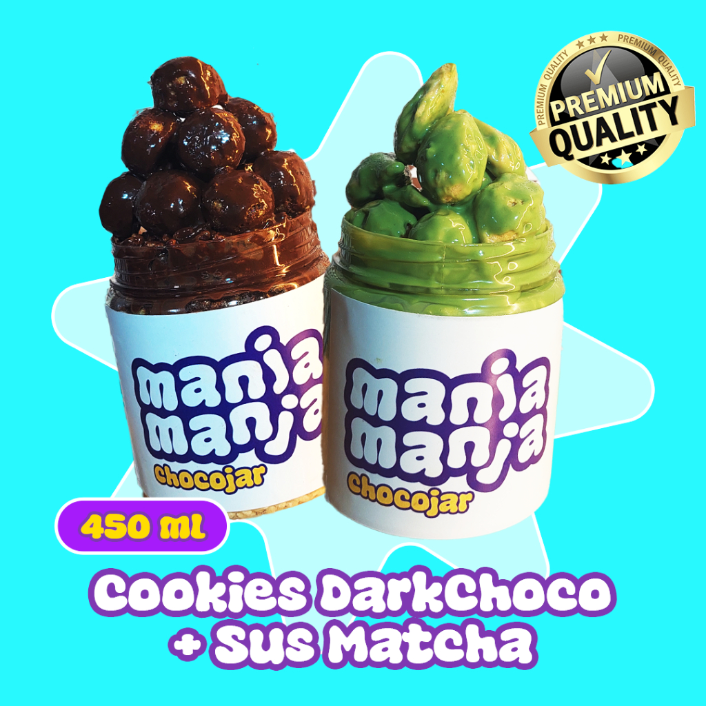 

(Paket Isi 2 Mix 450 ml) Sus Matcha + Cookies Darkchoco Snack Lumer Premium - ManjaManja Jarjoy by Nala