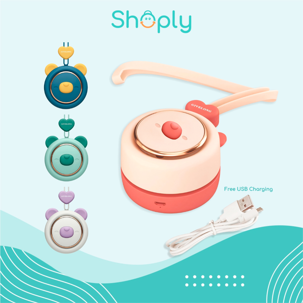 Kipas Angin Kalung Mini Lanyard Fan USB